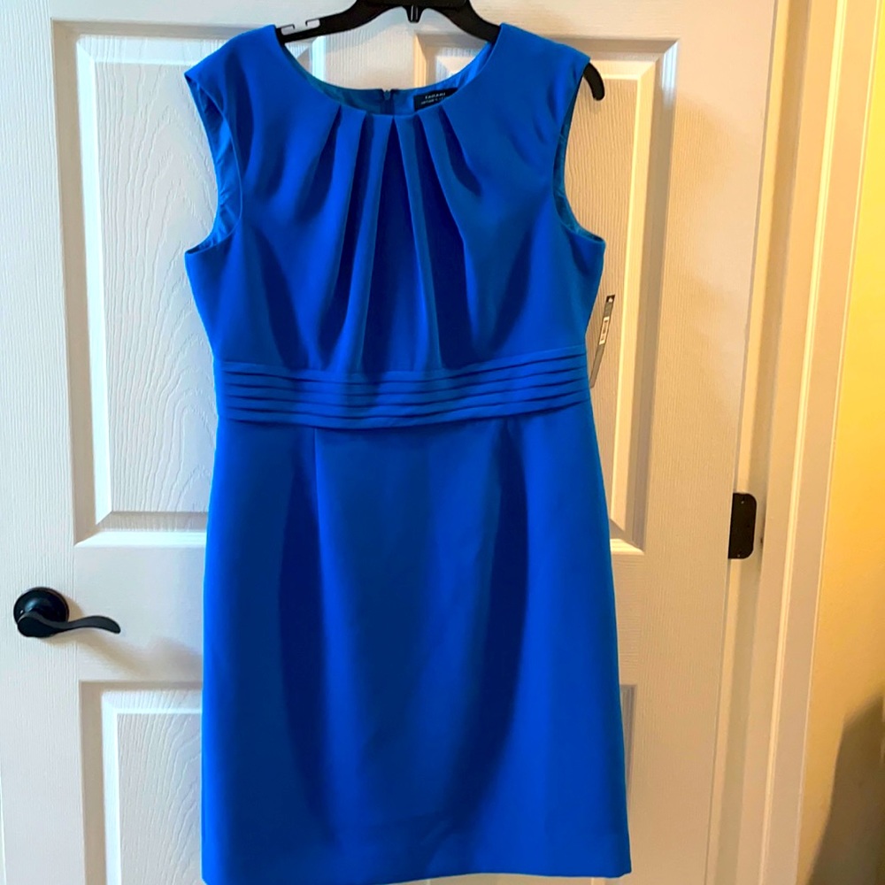 New Tahari bright blue dress